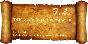 Tárkányi Laurencia névjegykártya